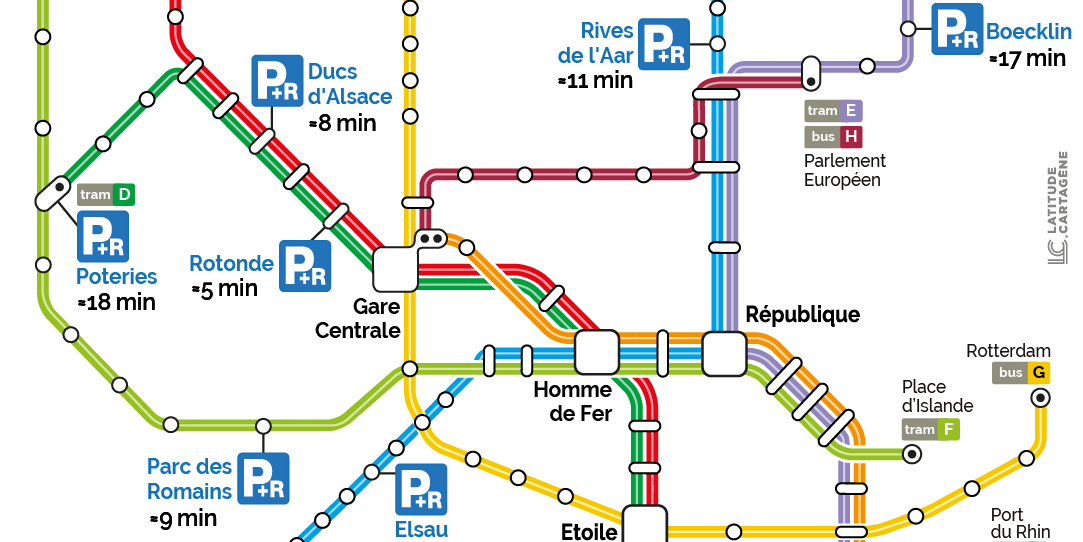 Cartographie Parking-Relais CTS